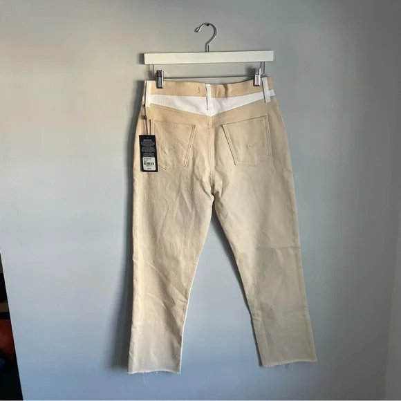Hudson White and Tan Two Tone Straight Leg Jeans size 27” Minimalist Neutral - Picture 2 of 9